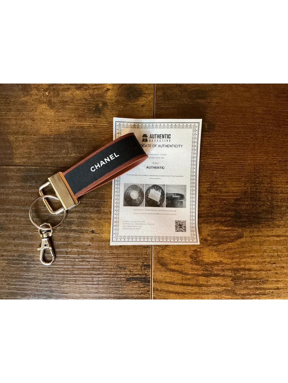 Upcycled Chanel Keychain with Authenticity